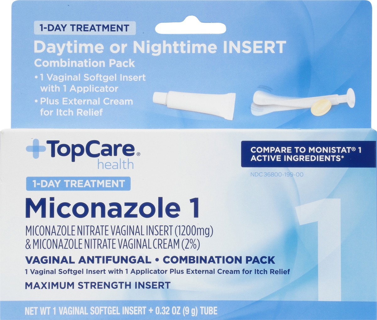 slide 8 of 9, TopCare Health Combination Pack Miconazole 1 1 ea, 1 ct