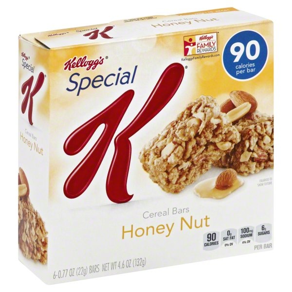 slide 1 of 6, Kellogg's Special K 90 Calories Honey Nut Cereal Bars, 6 ct