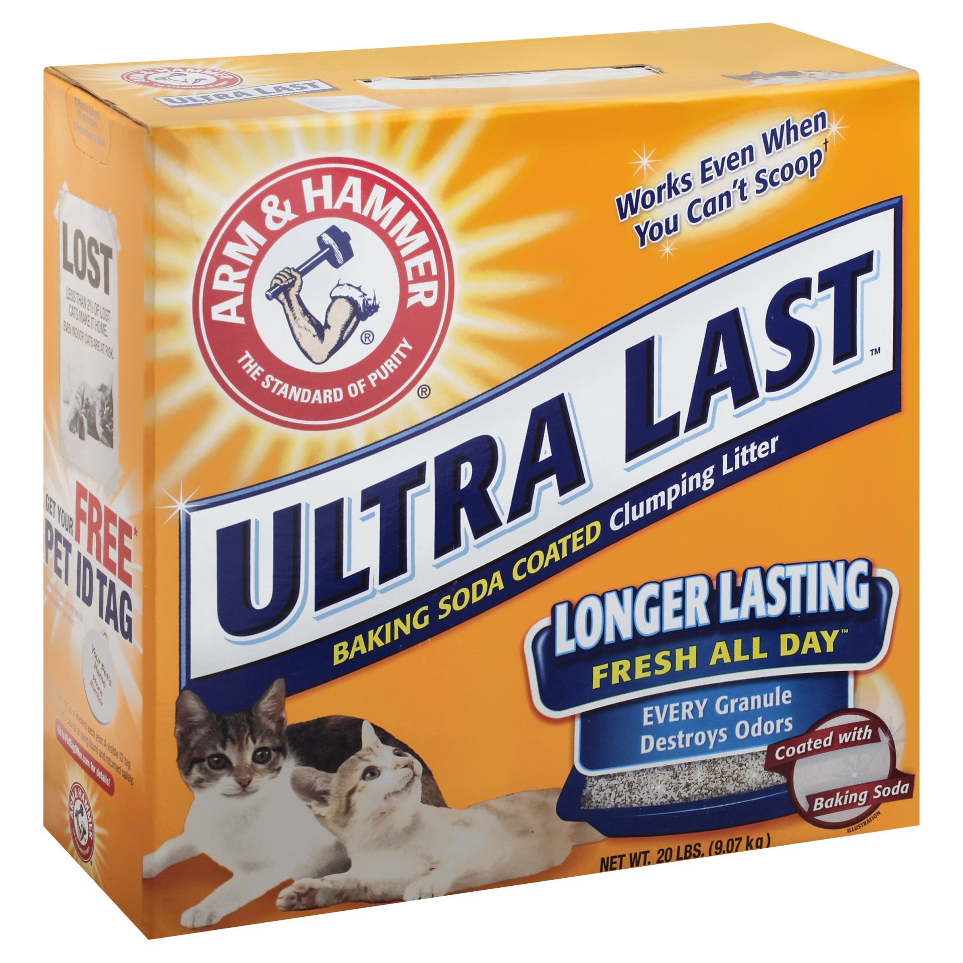 slide 1 of 4, ARM & HAMMER Ultra Last Clumping Cat Litter, 20 lb