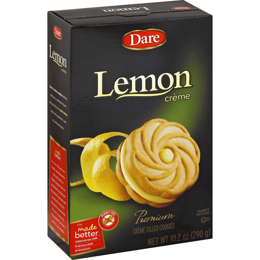 slide 2 of 2, Dare Creme Filled Cookies Lemon Creme, 10.2 oz
