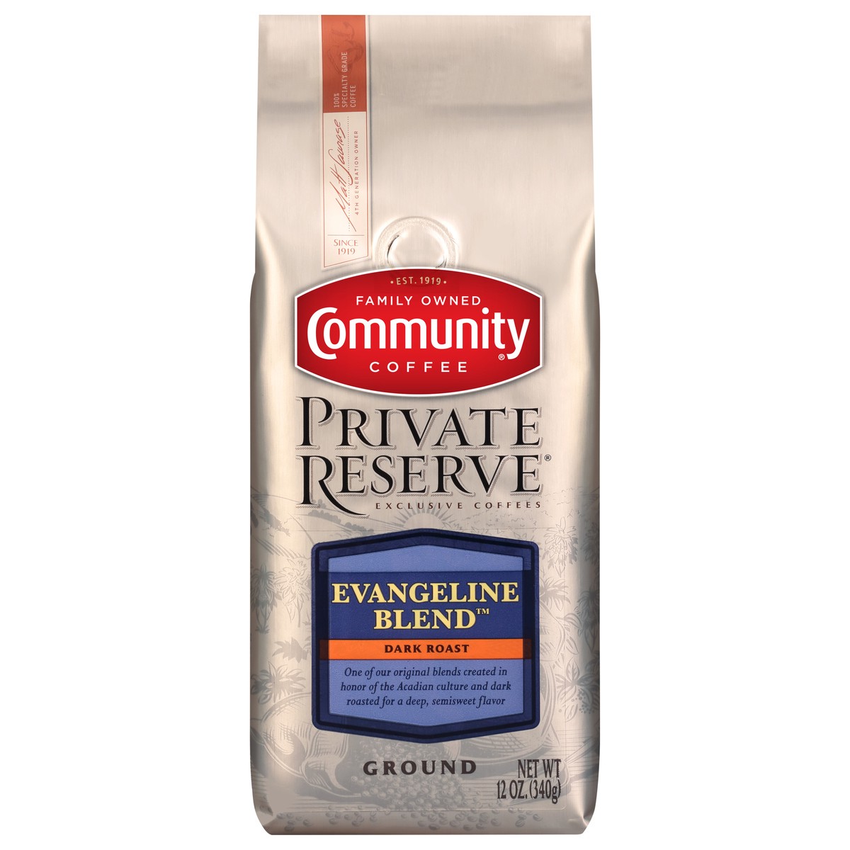 slide 6 of 6, Community Coffee Coffee Private Reserve Evangeline Blend Dark Roast Ground Coffee - 12 oz, 12 oz