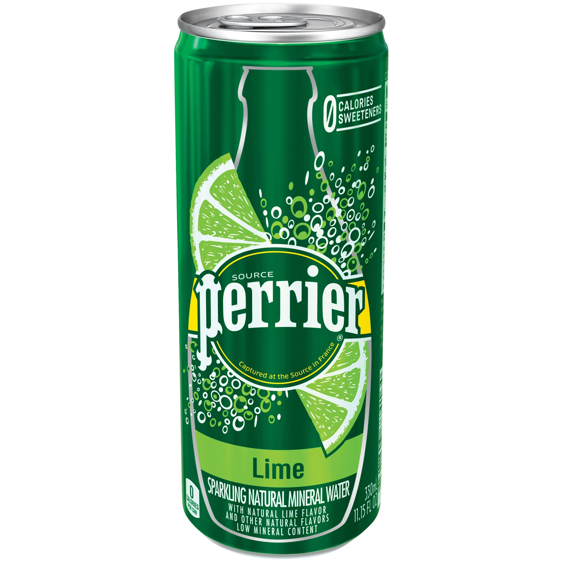 slide 1 of 1, PERRIER Lime Flavored Carbonated Mineral Water, 11.16 oz