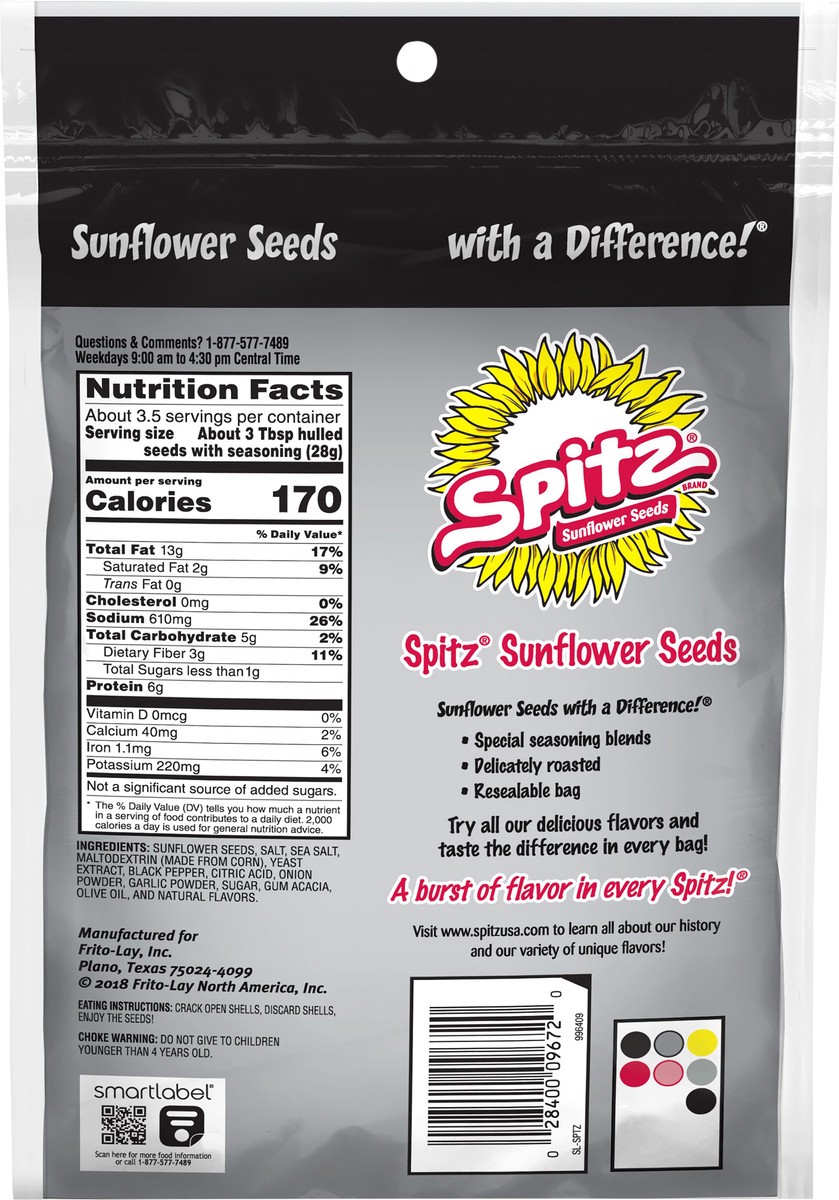 slide 2 of 3, Spitz Sunflower Seeds Cracked Pepper Flavored 6 Oz, 6 oz