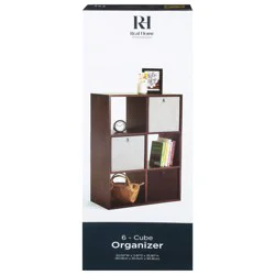 REAL HOME Rh 6 Cube Organizer Espresso