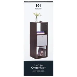REAL HOME Rh 3 Cube Organizer Espresso
