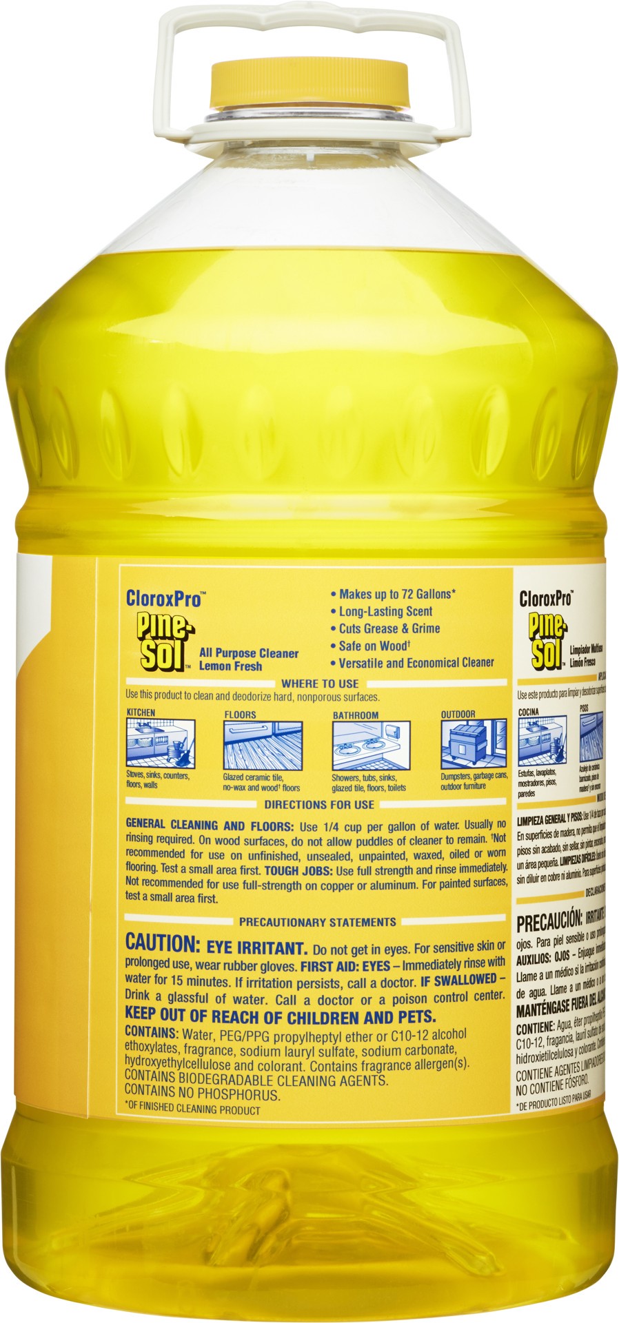 slide 5 of 5, Pine-Sol CloroxPro Lemon Fresh Cleaner 1.12 gl, 1.12 gal