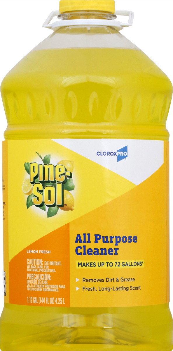 slide 1 of 5, Pine-Sol CloroxPro Lemon Fresh Cleaner 1.12 gl, 1.12 gal