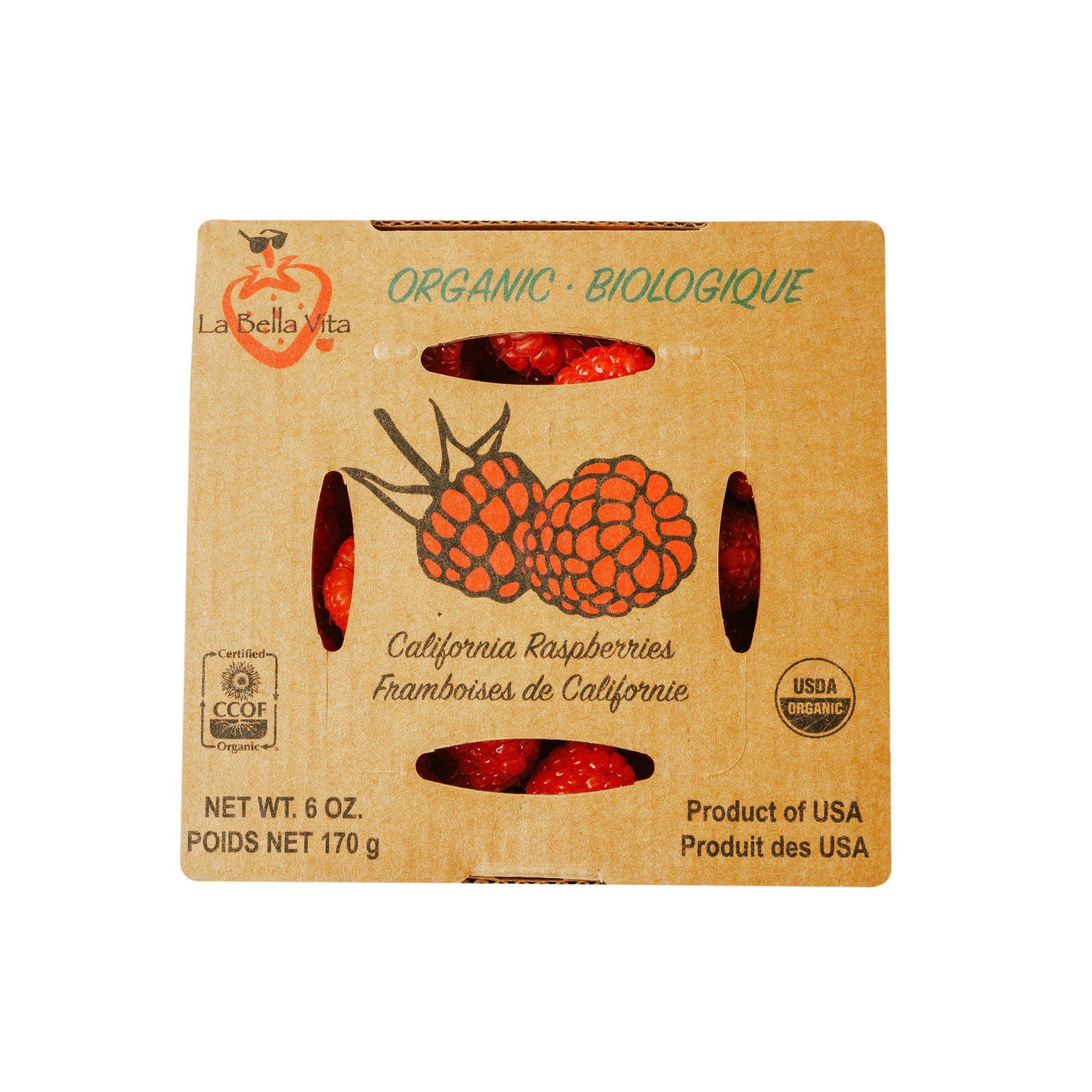 slide 1 of 1, La Bella Vita Organic Raspberries, 6 oz