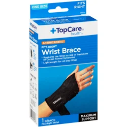 TopCare Antimicrobial Maximum Support Right Wrist Brace, One Size