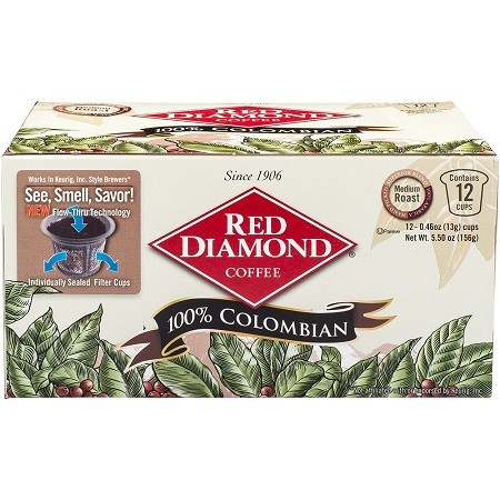 slide 1 of 1, Red Diamond Colombian Roast K-Cups - 12 ct, 12 ct