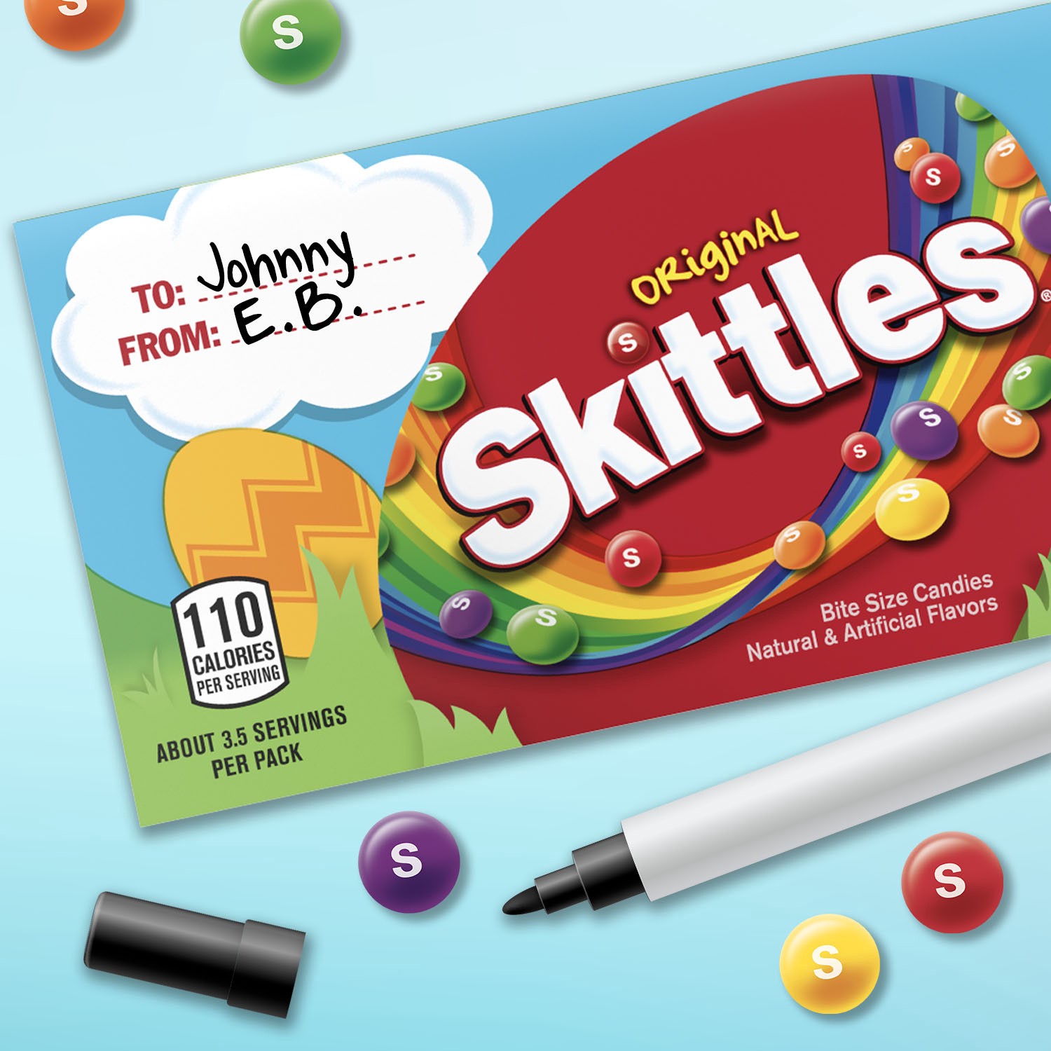 slide 4 of 8, SKITTLES Original Chewy Easter Basket Candy, 3.5 oz Box , 3.5 oz