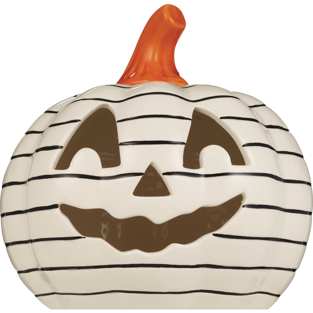 slide 1 of 1, SPOOKY VILLAGE 6.5" Halloween Dolomite Pumpkin, 1 ct