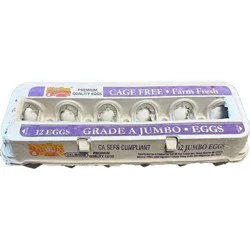 Sun Ups Cage Free White Grade A Jumbo Eggs