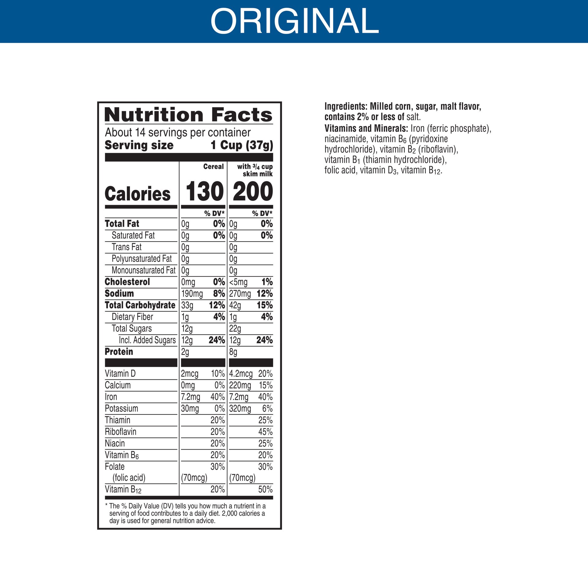 slide 2 of 5, Kellogg's Frosted Flakes Breakfast Cereal, 8 Vitamins and Minerals, Kids Snacks, Original, 19.2 oz