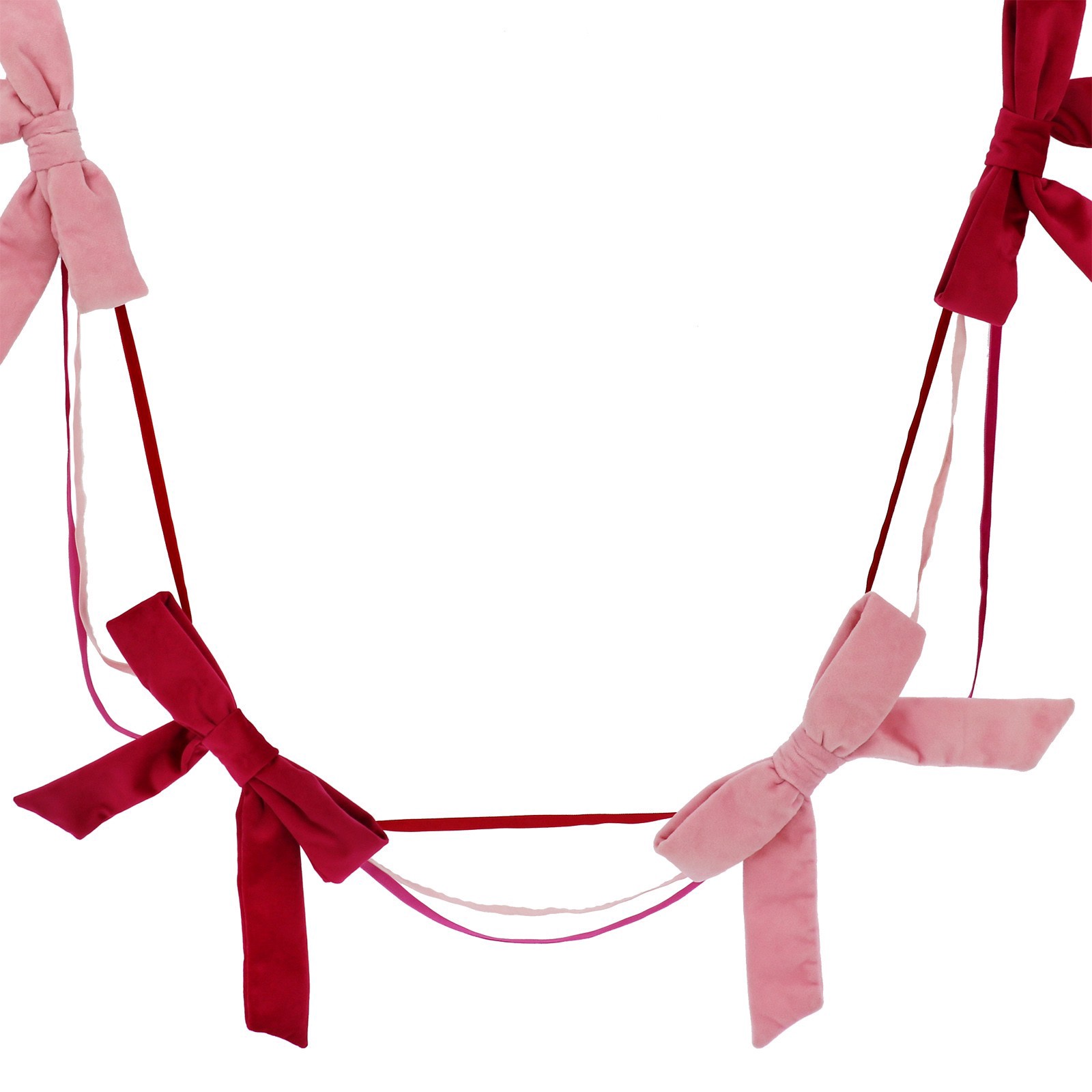 slide 2 of 2, 6ft. Red & Pink Bow Garland By Ashland, 6 ft