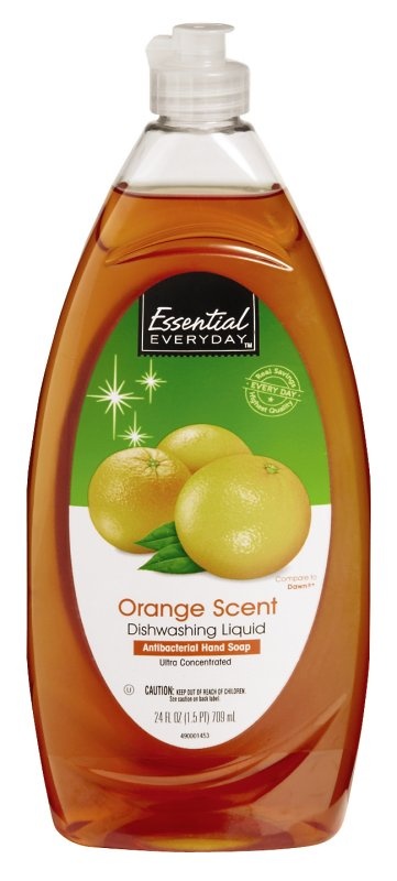 slide 1 of 6, Essential Everyday Orange Dish Detergent, 24 oz