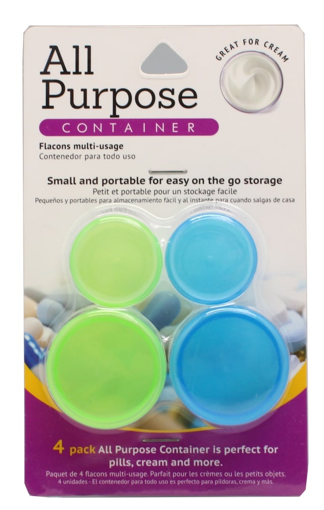 slide 1 of 1, All Purpose Container - Blue/Green, 4 ct