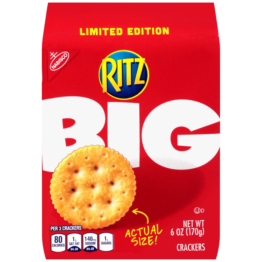 slide 1 of 8, Ritz Big Crackers Limited Edition, 6 oz