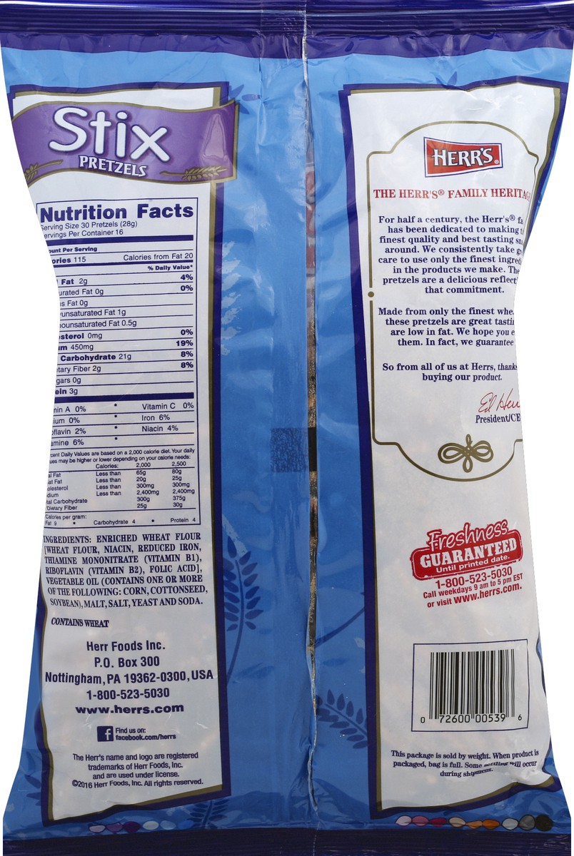 slide 4 of 6, Herr's One Pounder Pretzel Stix - 16 oz, 16 oz