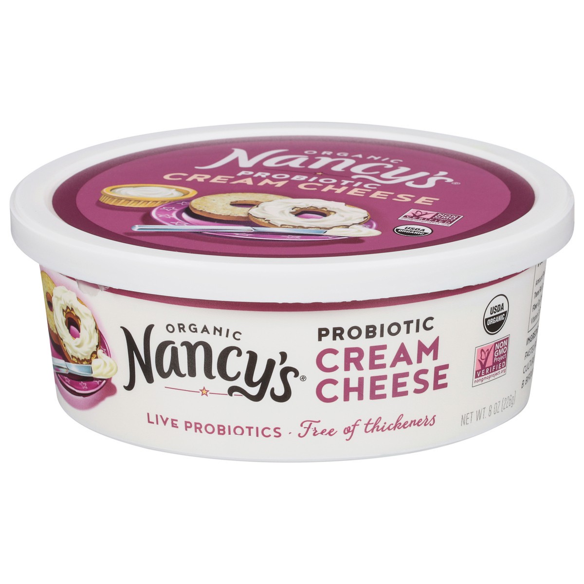 slide 2 of 12, Nancy's Organic Probiotic Cream Cheese 8 oz, 8 oz