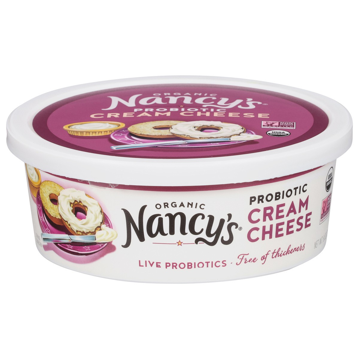 slide 1 of 12, Nancy's Organic Probiotic Cream Cheese 8 oz, 8 oz