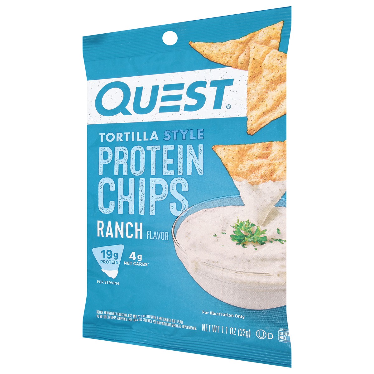 slide 3 of 9, Quest Tortilla Style Ranch Flavor Protein Chips 1.1 oz, 1.1 oz