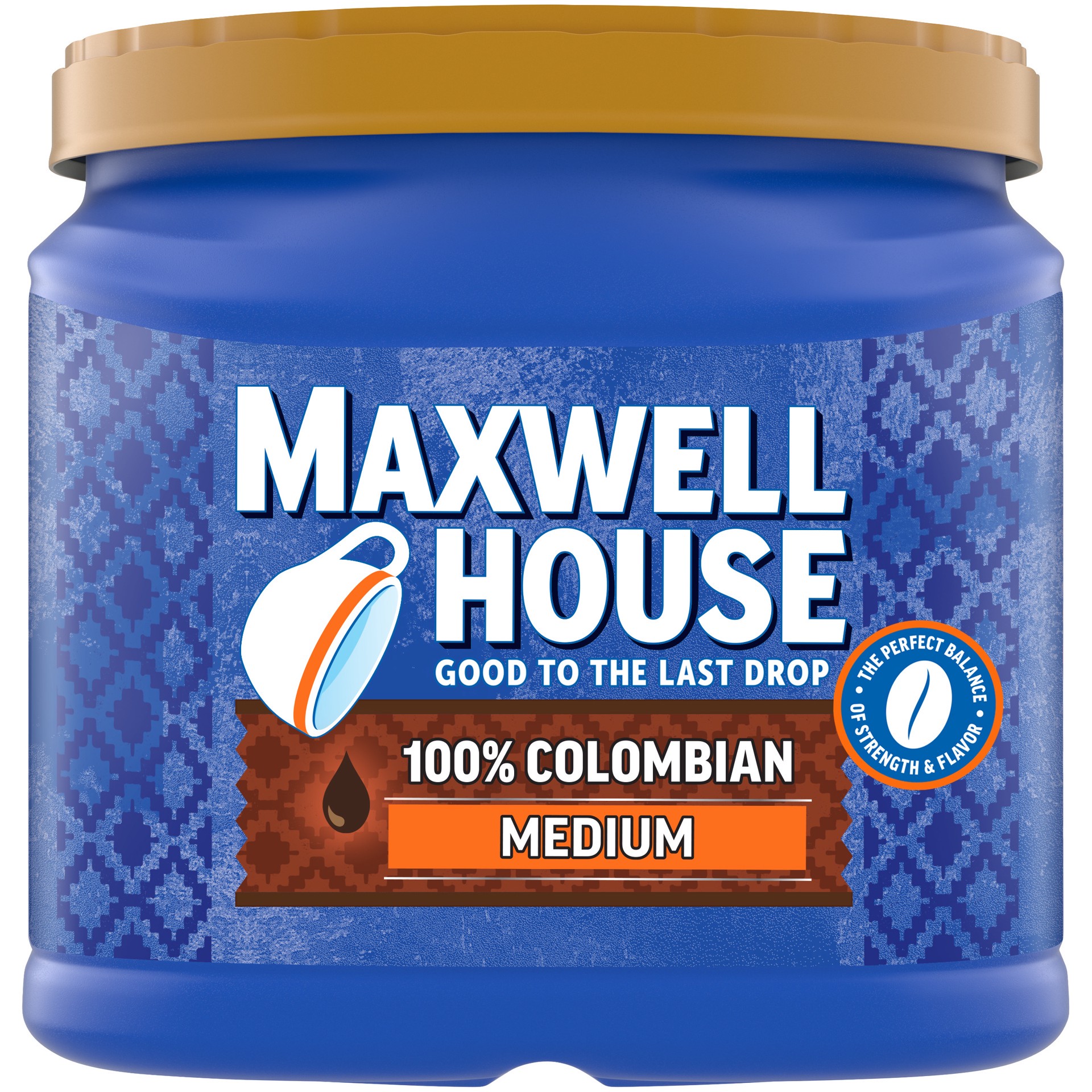 slide 1 of 6, Maxwell House Medium Roast 100% Colombian Ground Coffee ister, 28 oz