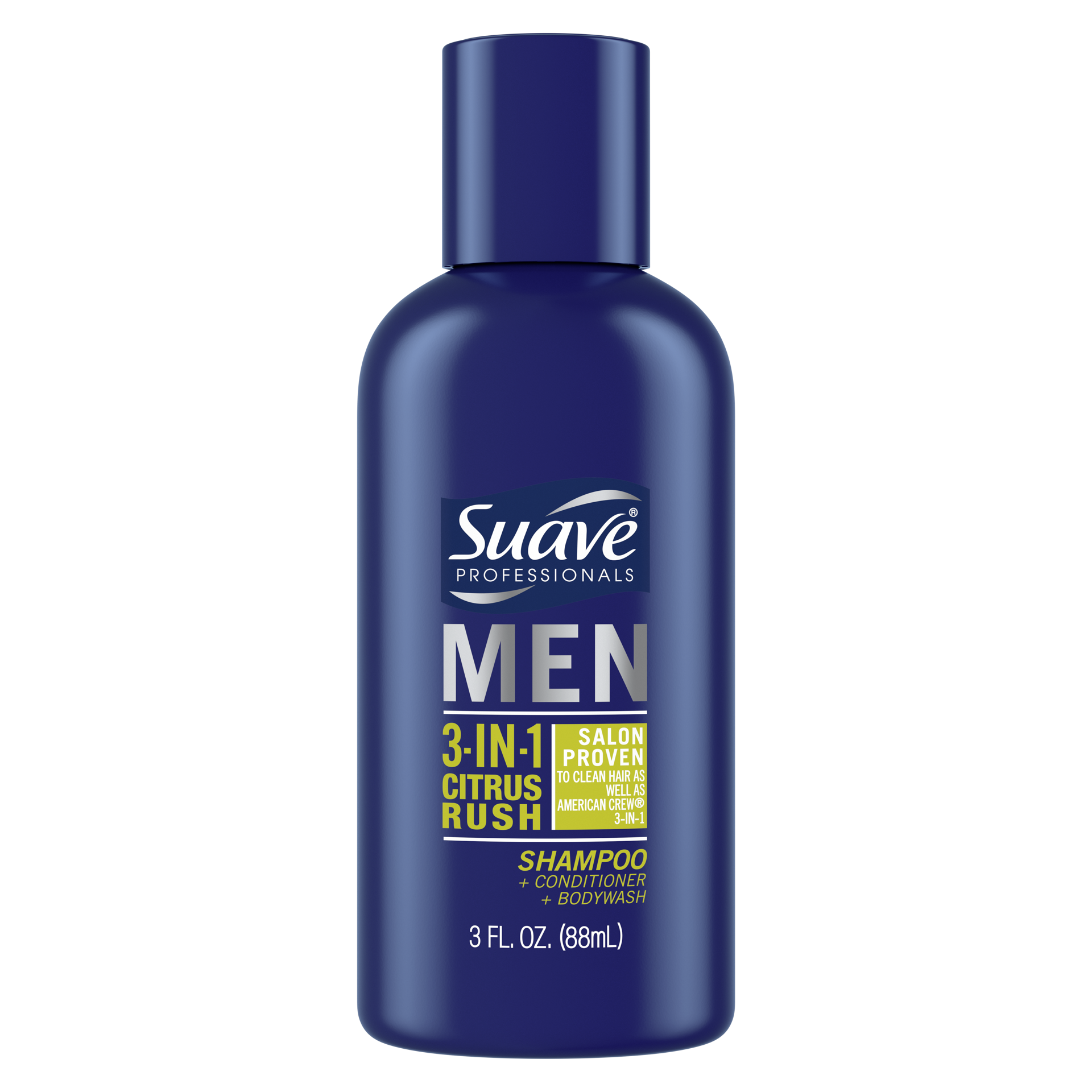 slide 2 of 4, Suave Men 3-in-1 Shampoo Conditioner Body Wash Citrus Rush, 3 oz, 3 oz