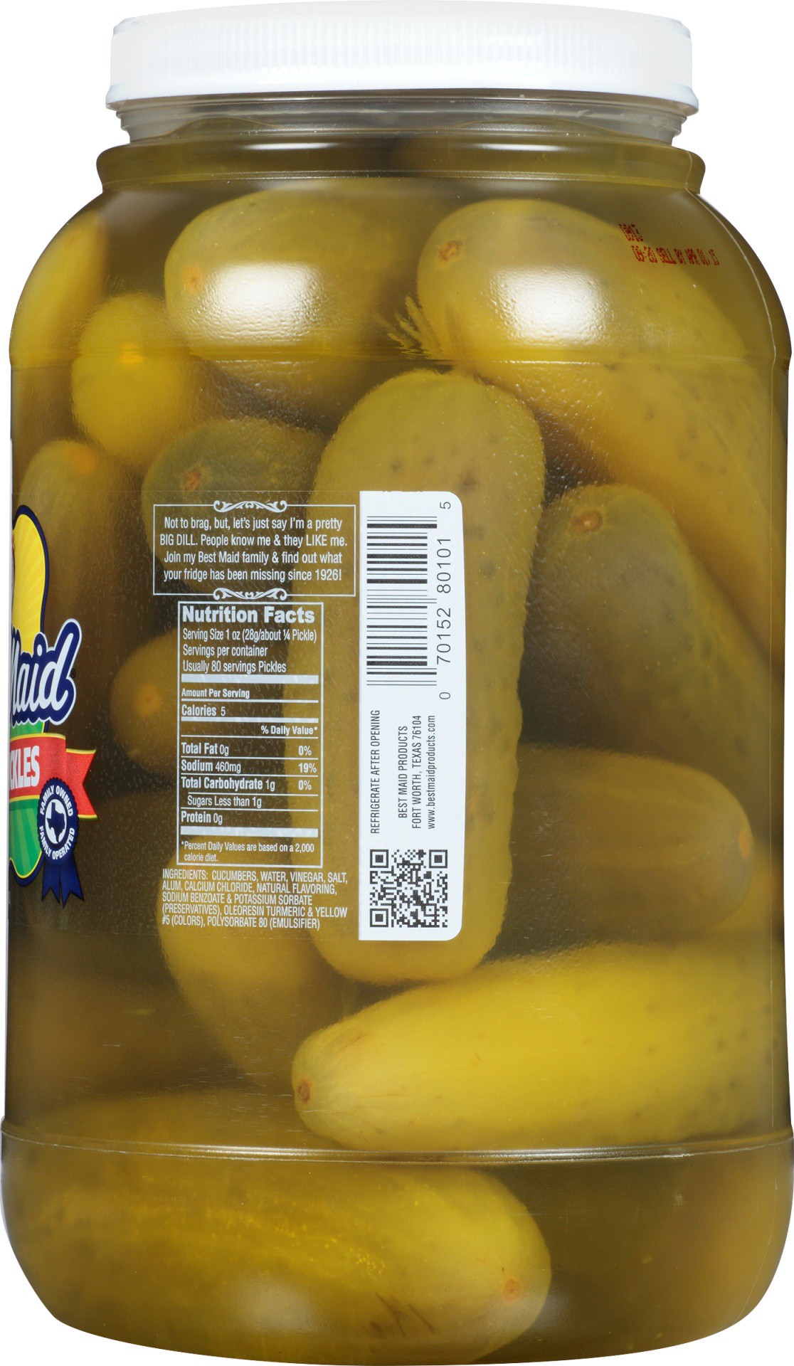 slide 2 of 5, Best Maid Whole Dill Pickles, 128 oz