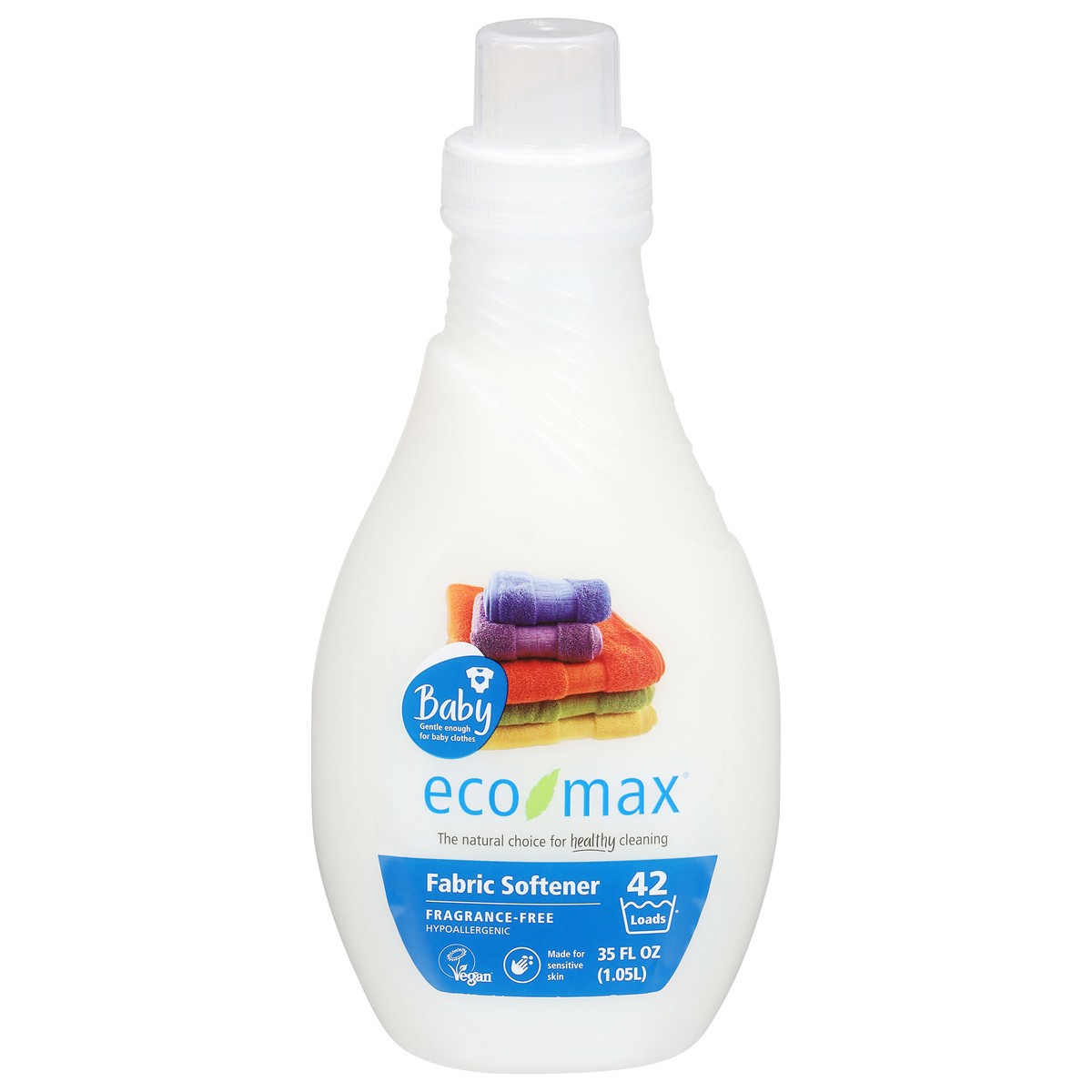 slide 2 of 4, Eco-Max Baby Fragrance Free Fabric Softener 35 fl oz, 35 fl oz