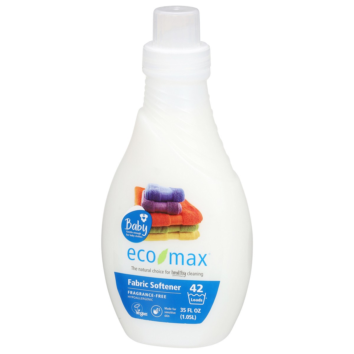 slide 3 of 4, Eco-Max Baby Fragrance Free Fabric Softener 35 fl oz, 35 fl oz