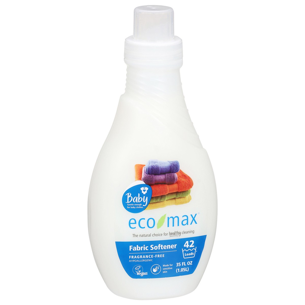 slide 4 of 4, Eco-Max Baby Fragrance Free Fabric Softener 35 fl oz, 35 fl oz