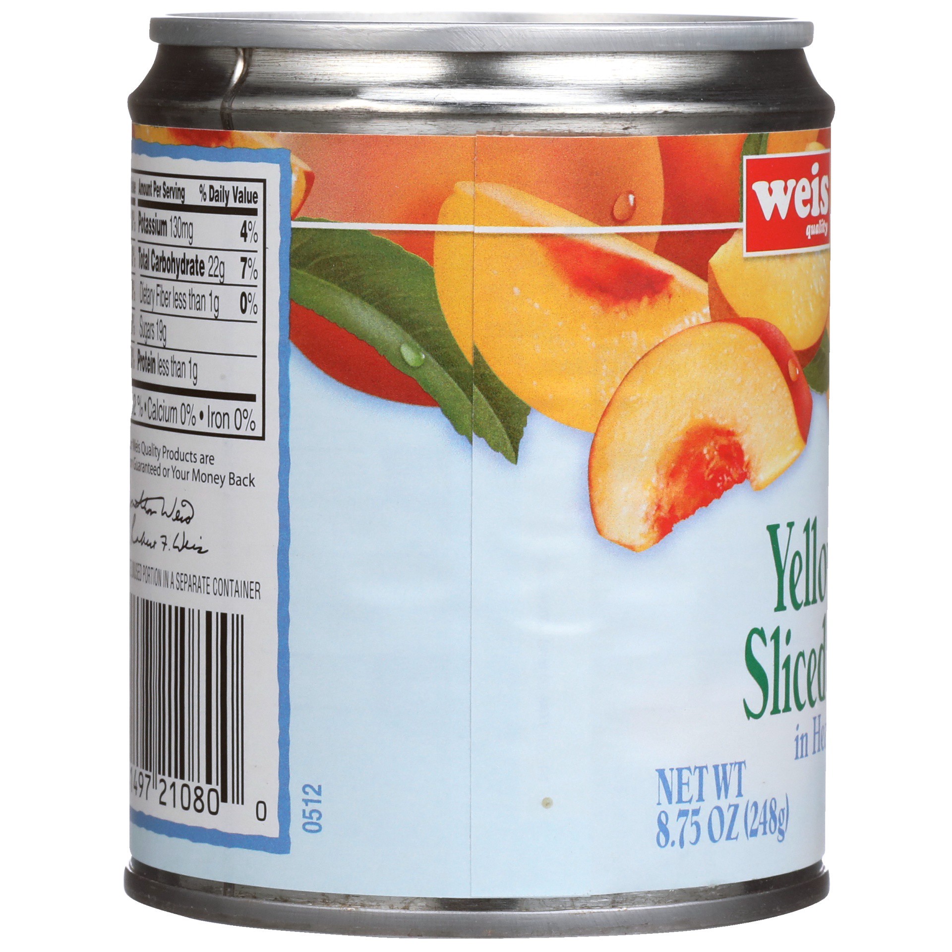 slide 4 of 6, Weis Quality Yellow Cling Sliced Peaches in Heavy Syrup Canned Fruit, 8.75 oz