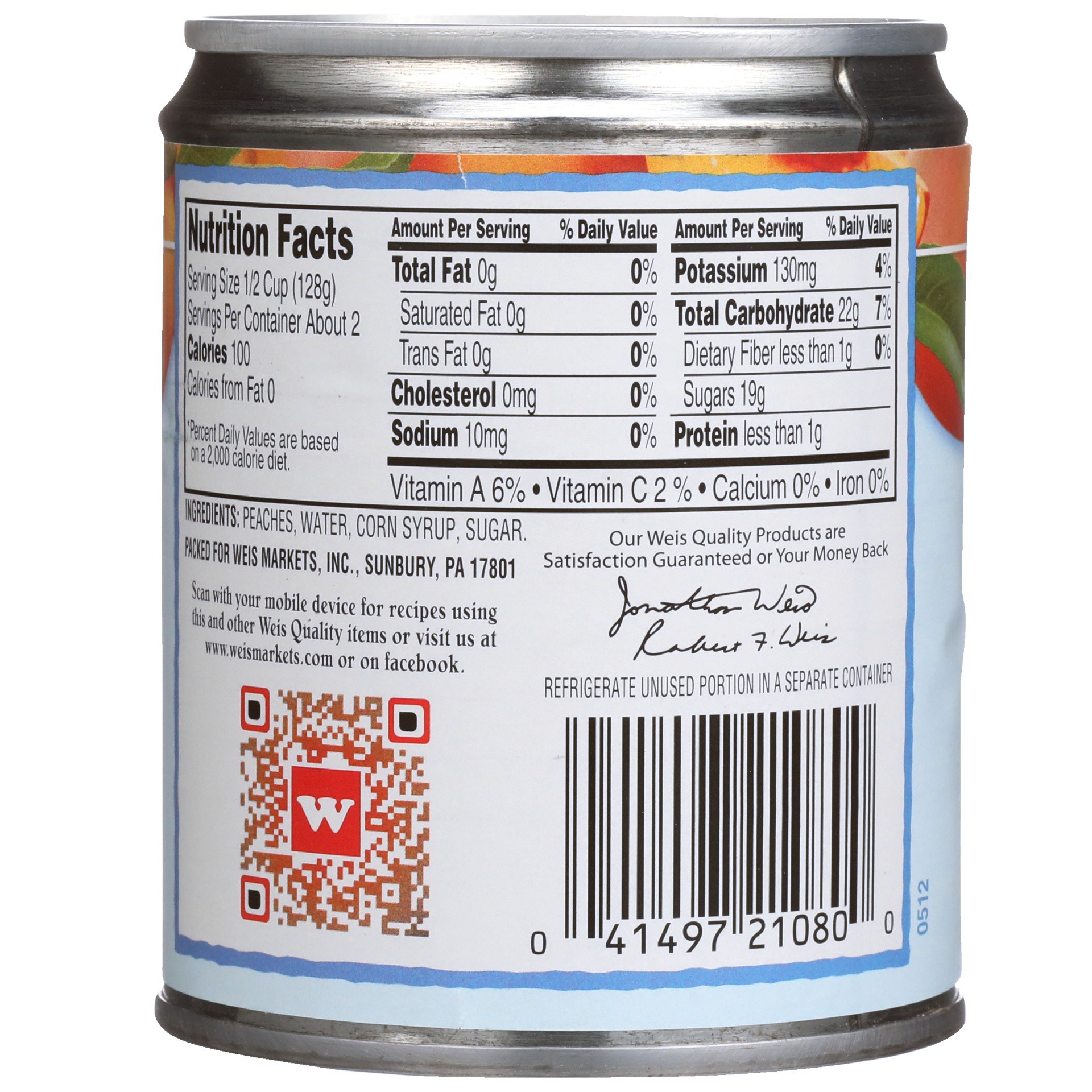 slide 2 of 6, Weis Quality Yellow Cling Sliced Peaches in Heavy Syrup Canned Fruit, 8.75 oz