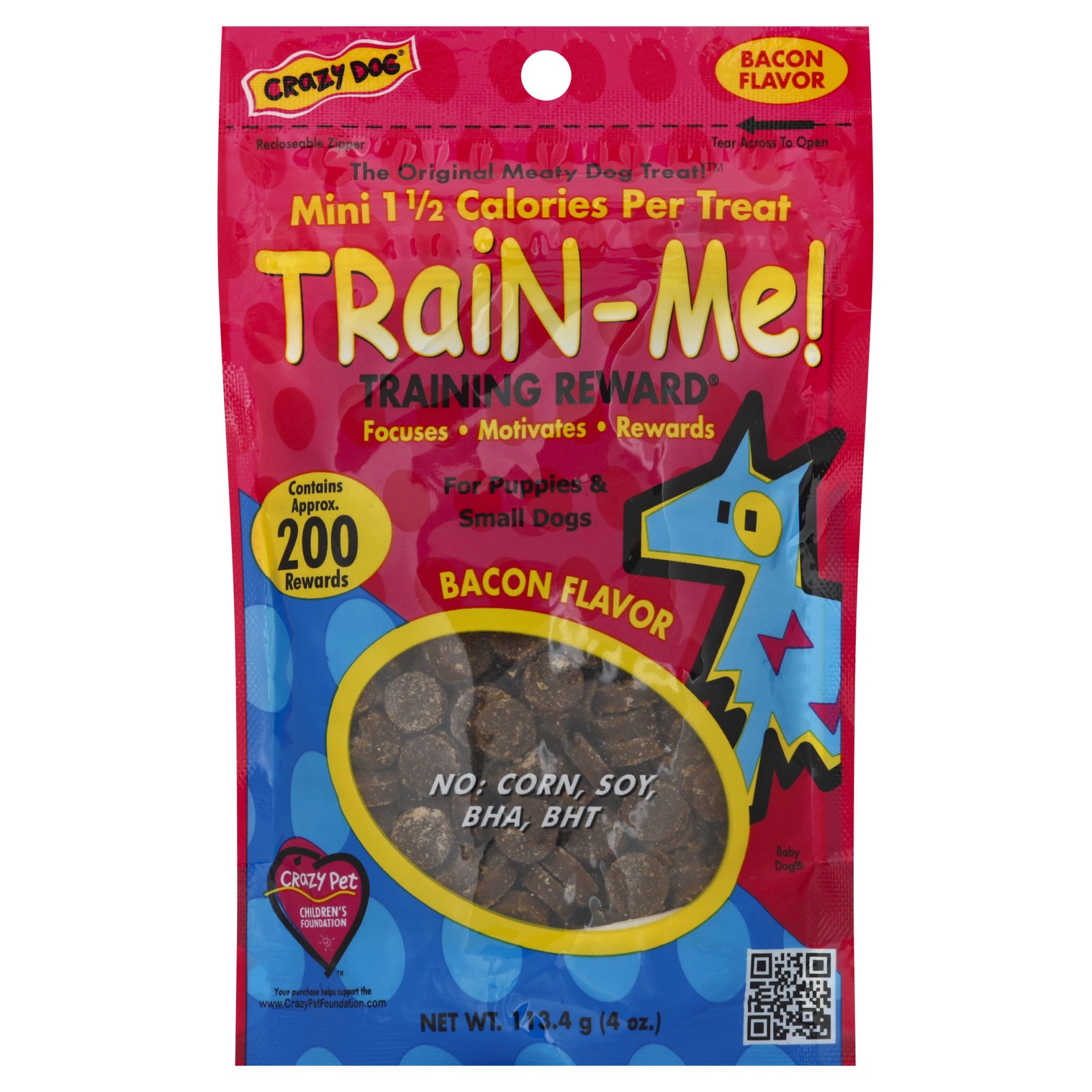 slide 1 of 1, Crazy Dog Train-Me! Mini Training Reward Dog Treats, 4 oz