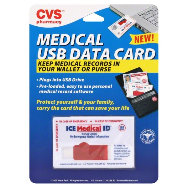 slide 1 of 1, CVS Pharmacy Medical USB Data Card, 1 ct