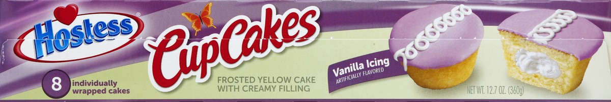 slide 3 of 4, HOSTESS Vanilla Cupcakes, Creamy Filling, 8 Count, 12.7 oz, 12.7 oz