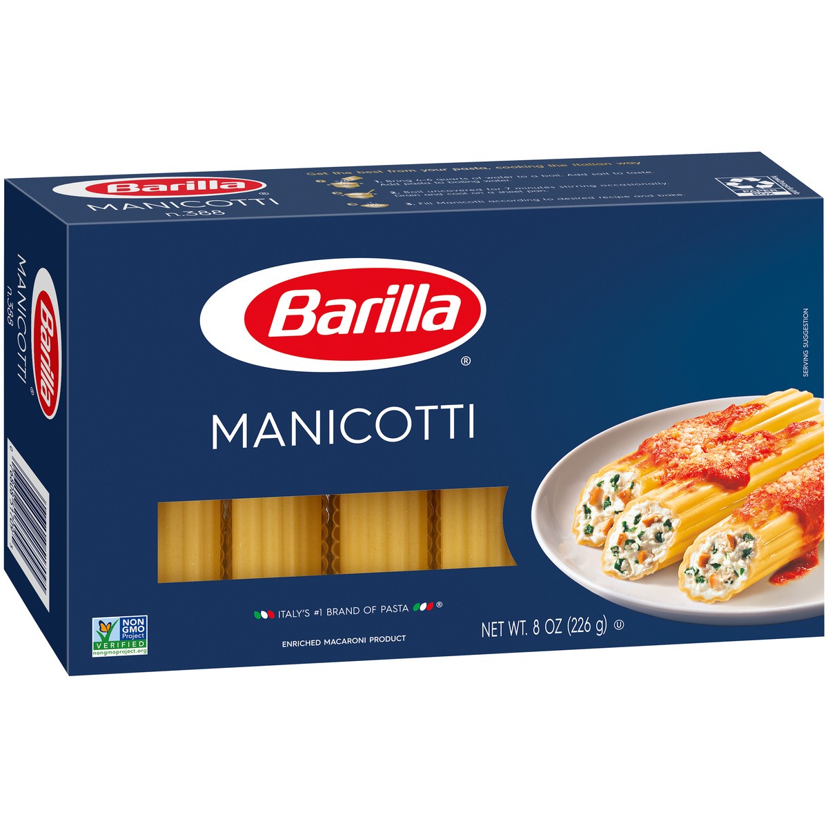 slide 8 of 11, Barilla Manicotti Pasta, 8 oz