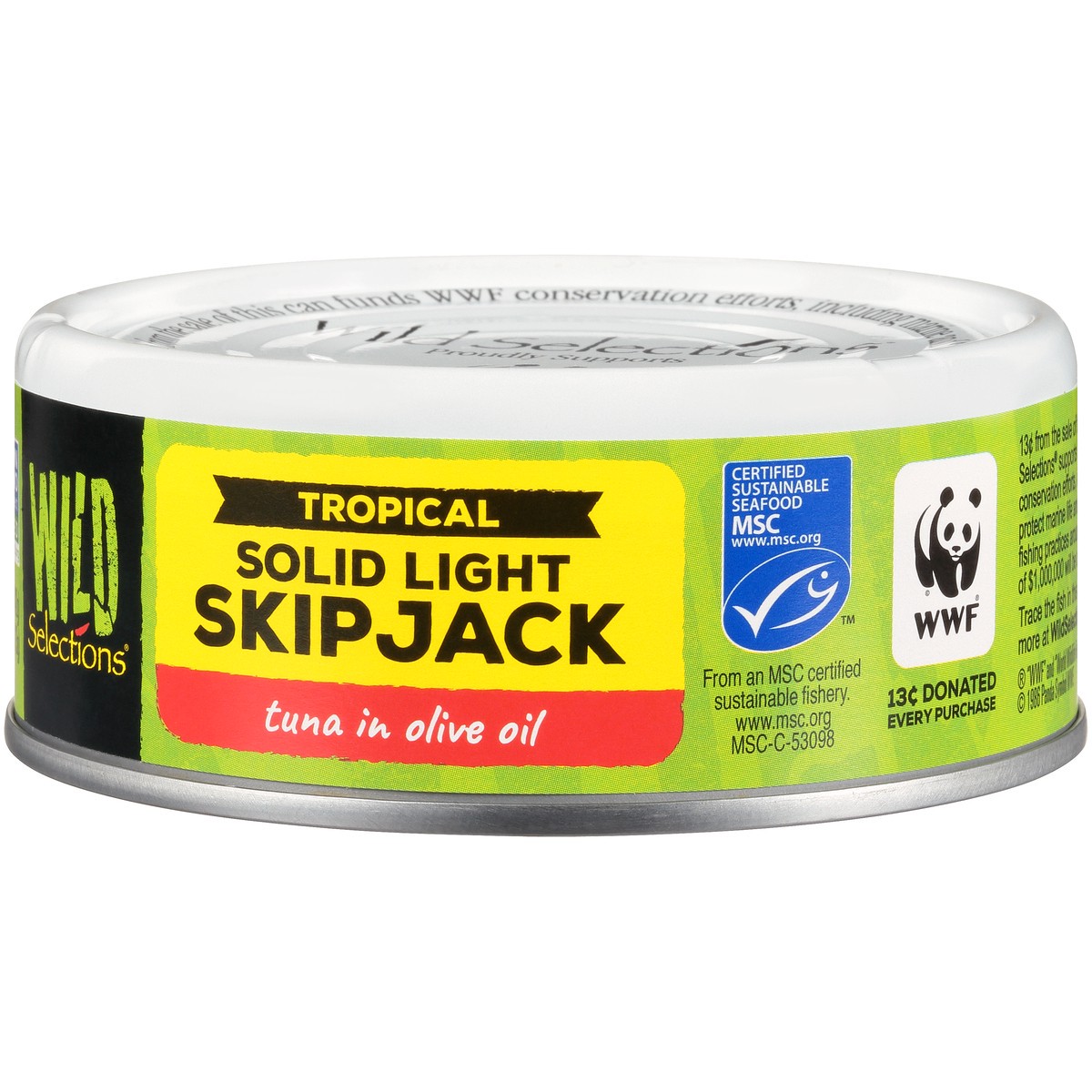 slide 6 of 14, Wild Selections Tropical Solid Light Skipjack Tuna in Olive Oil 5 oz. Can, 5 oz