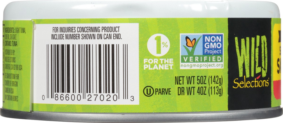 slide 9 of 14, Wild Selections Tropical Solid Light Skipjack Tuna in Olive Oil 5 oz. Can, 5 oz