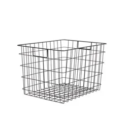 Real Home Large Wire Grid Basket Matte Black