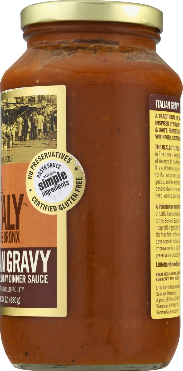 slide 12 of 13, Little Italy in the Bronx Italian Gravy Dinner Sauce 24 oz, 24 oz