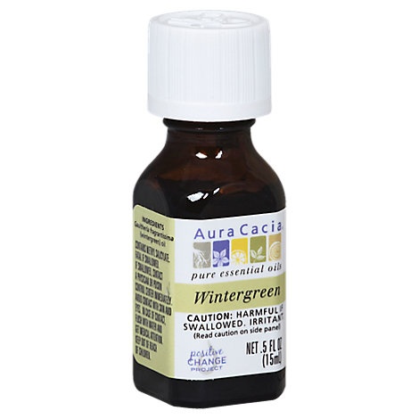 slide 1 of 1, Aura Cacia Essential Oil 100% Pure Wintergreen -., 5 fl oz