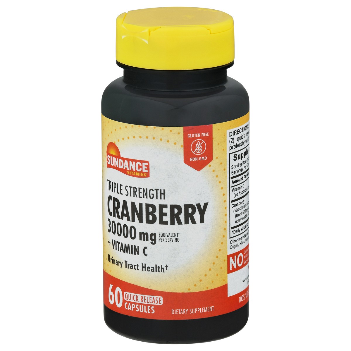 slide 6 of 9, Sundance Vitamins 30000 mg Triple Strength Cranberry + Vitamin C Capsules 60 ea, 60 ct