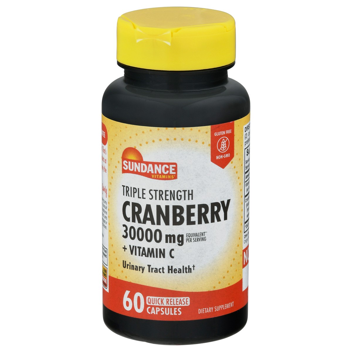slide 1 of 9, Sundance Vitamins 30000 mg Triple Strength Cranberry + Vitamin C Capsules 60 ea, 60 ct