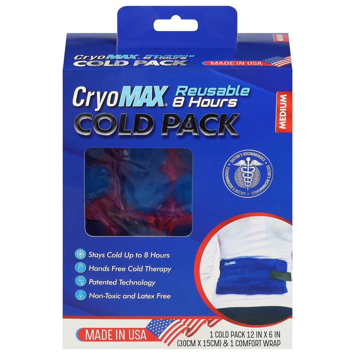 slide 1 of 67, CryoMax Medium Reusable 8 Hours Cold Pack 1 ea, 1 ct
