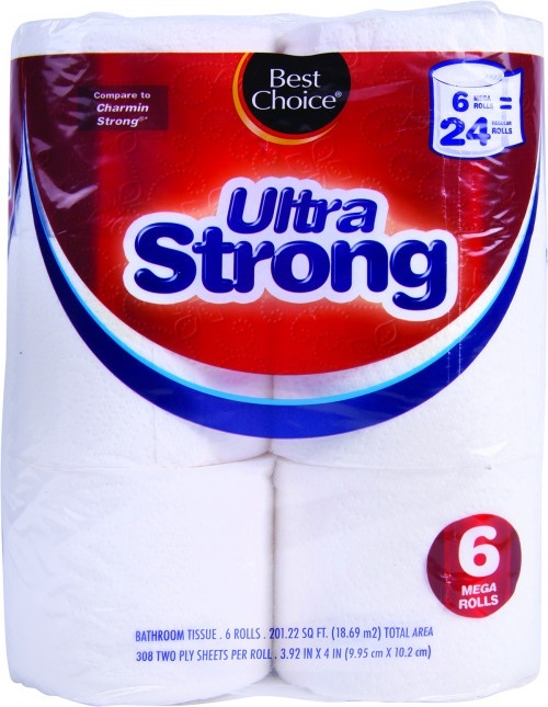 slide 1 of 1, Best Choice Ultra Strong Toilet Paper, 6 ct