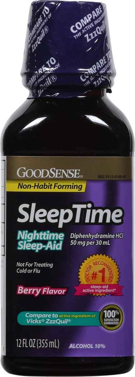 slide 9 of 13, Good Sense SleepTime Berry Flavor Nighttime Sleep-Aid 12 fl oz, 12 fl oz