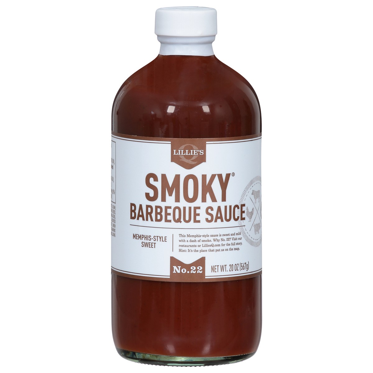 slide 1 of 9, Lillie's Q Memphis-Style Sweet No. 22 Smoky Barbeque Sauce 20 oz, 20 oz