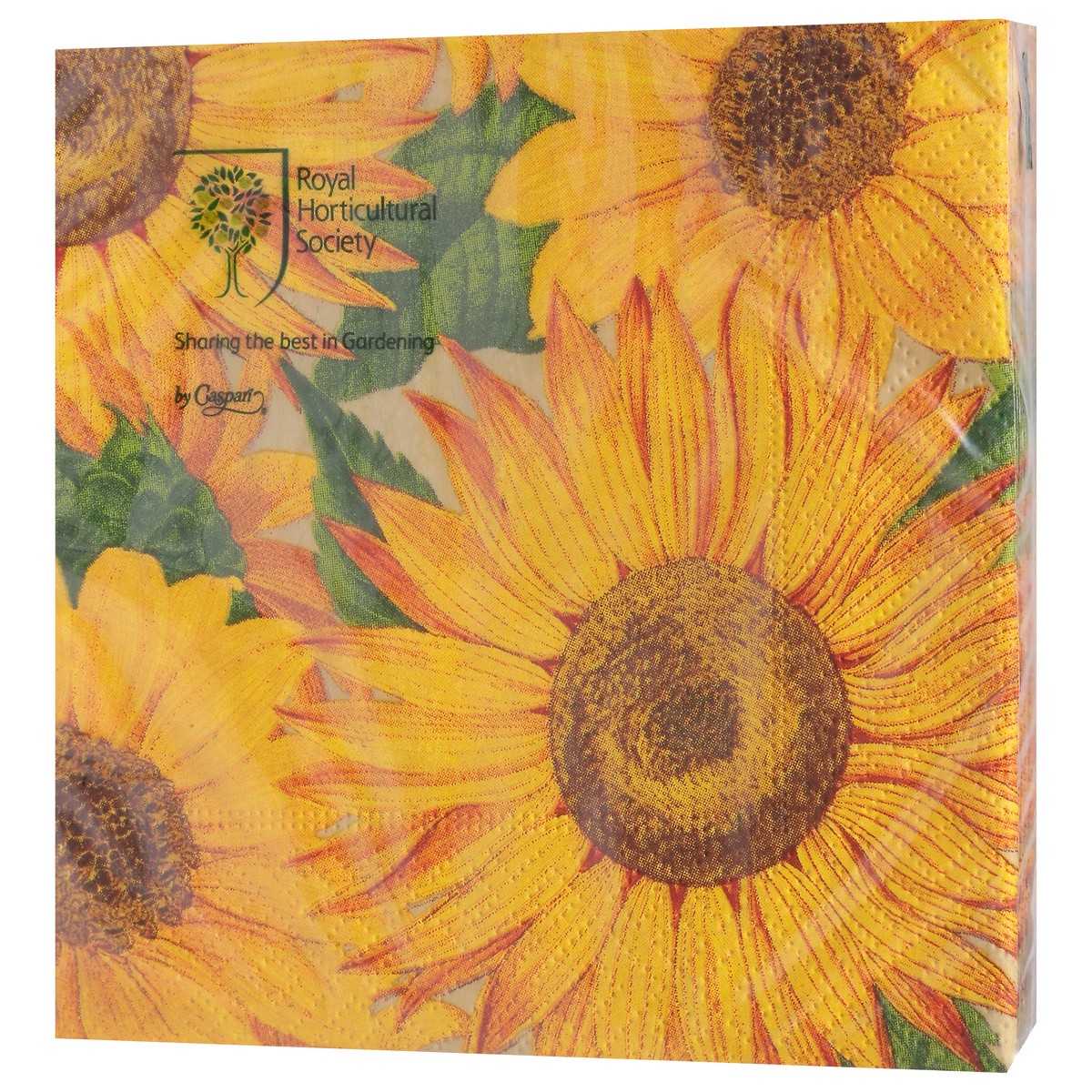 slide 3 of 9, Caspari Sunflowers 3-Ply Cocktail Napkins, 1 ct